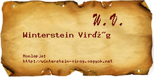 Winterstein Virág névjegykártya